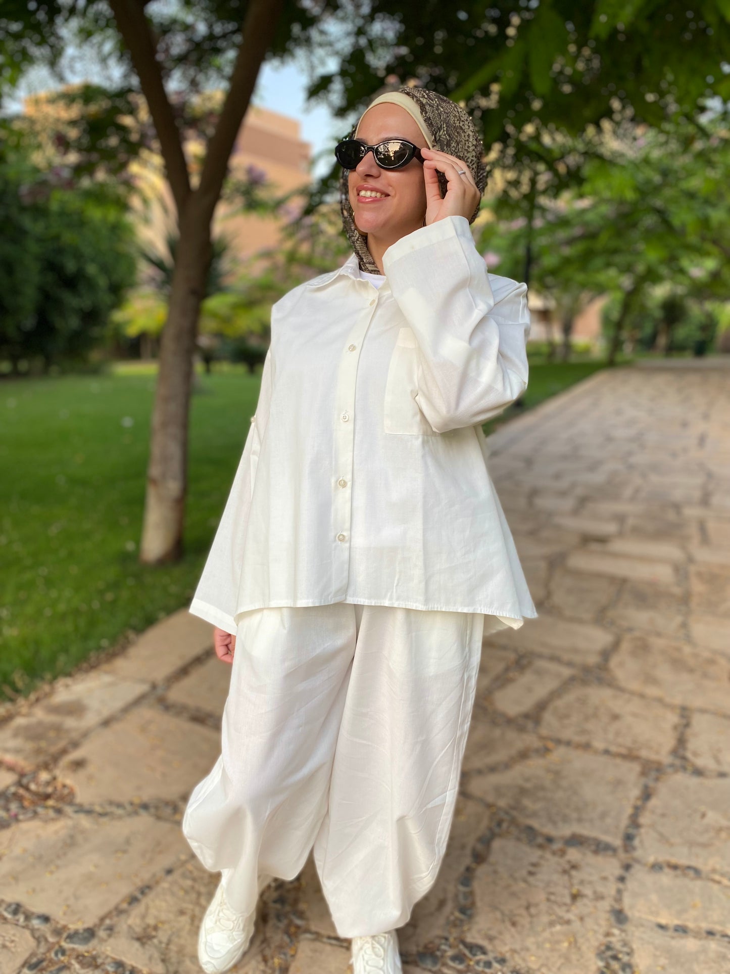 White Balloon Pants