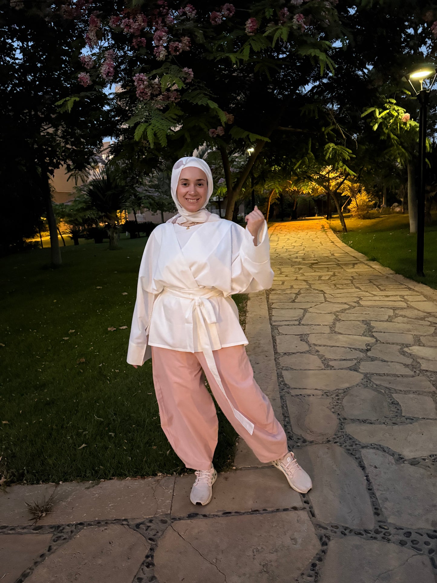 White belted kimono