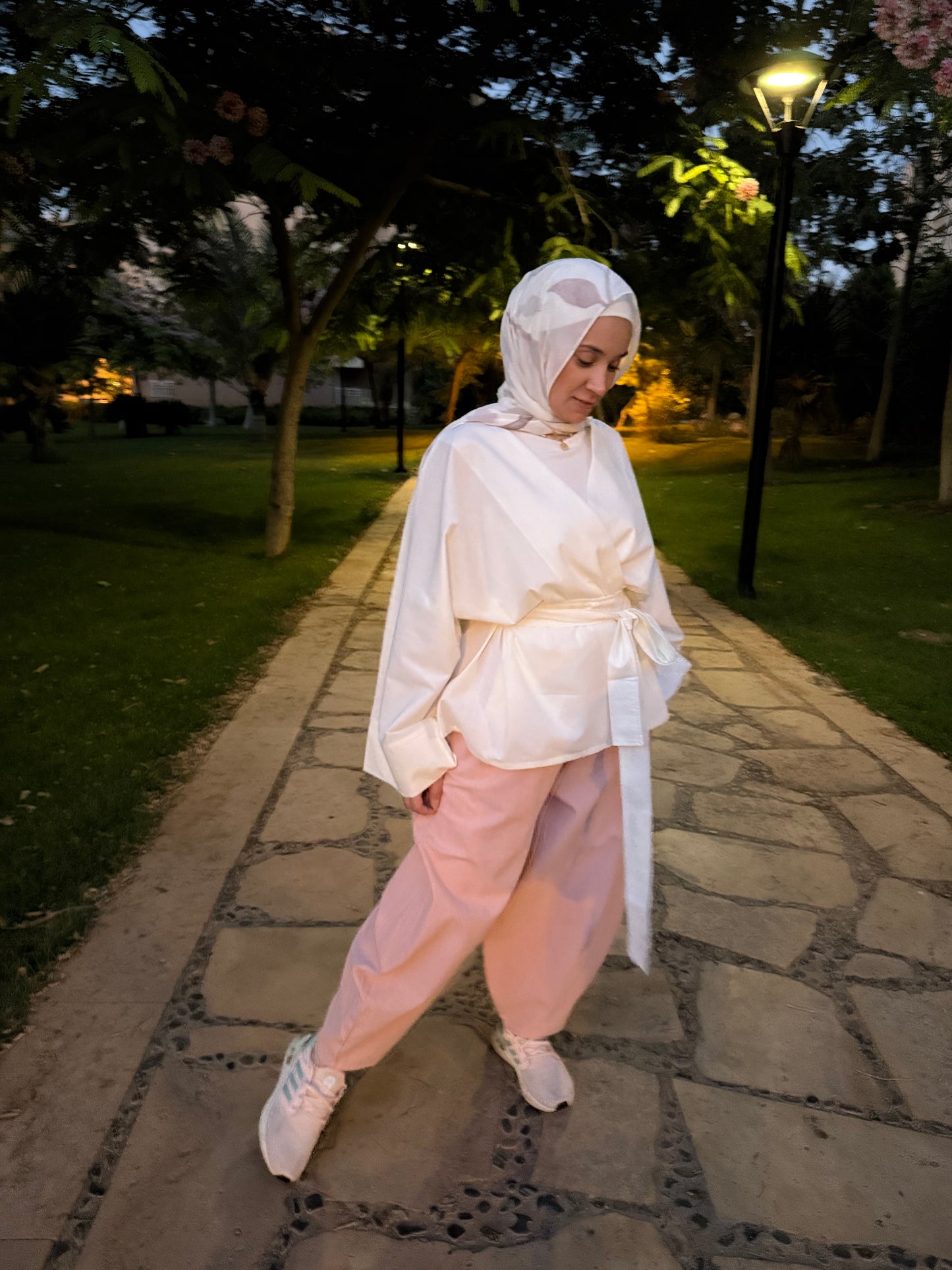 White belted kimono