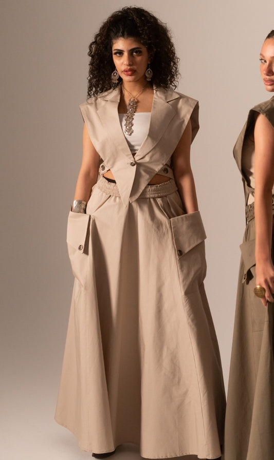 AURA SKIRT SANDSTONE