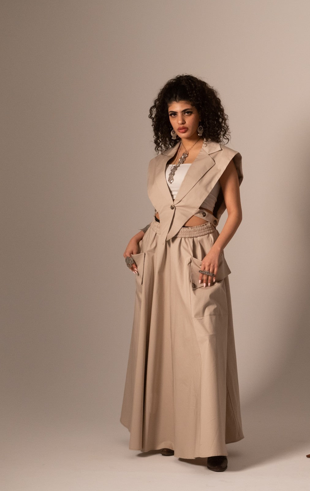 AURA SKIRT SANDSTONE
