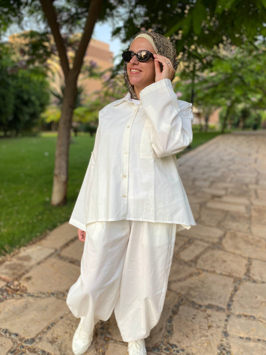 White Balloon Pants