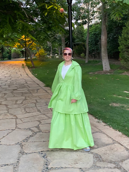Light green layers dress