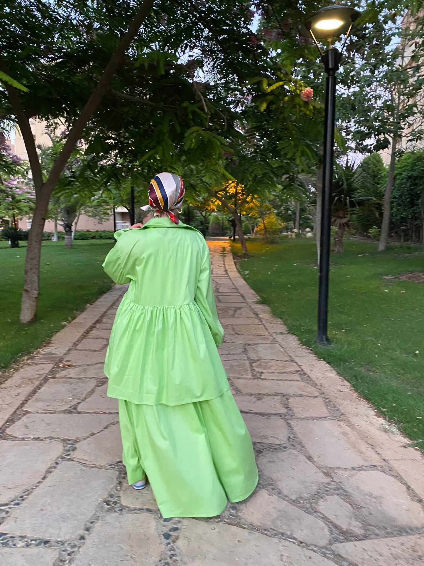 Light green layers dress